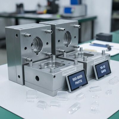 Fast 10-15 Days Turnaround Bridge Tooling Injection Molding for 500-5000 Pre-Production Parts with P20 Steel or QC-10 Aluminum Tooling